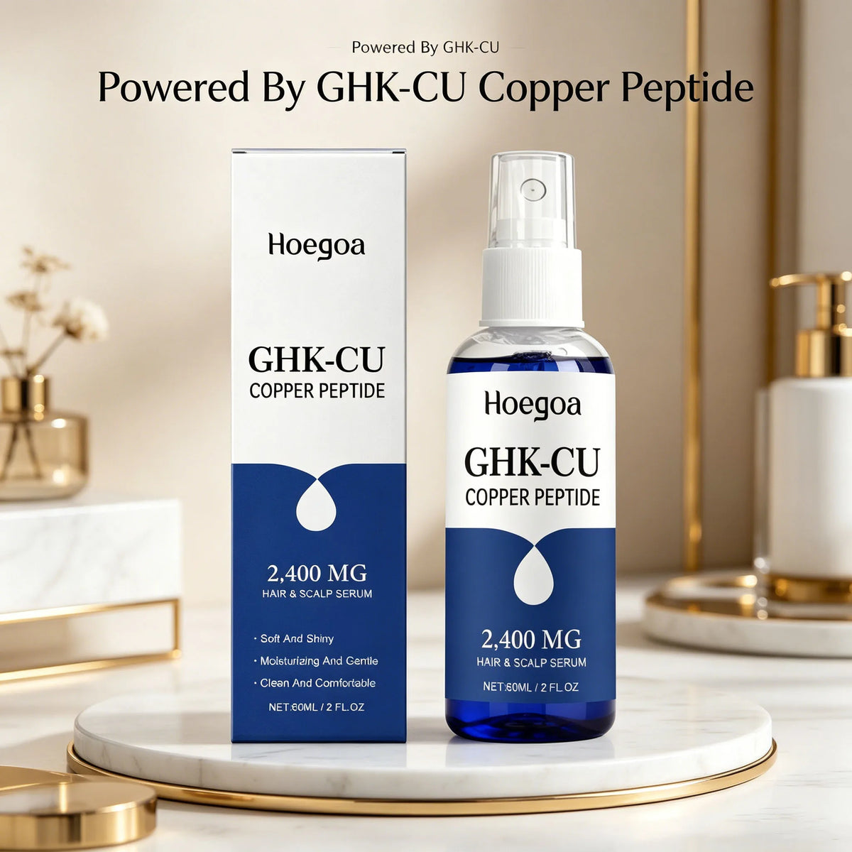 Hoegoa Ghk‑cu Copper Peptide Hair Serum Improve Dry Split Plit Hair End Repair Scalp Barrier Fast Absorption Hair Repair Essence