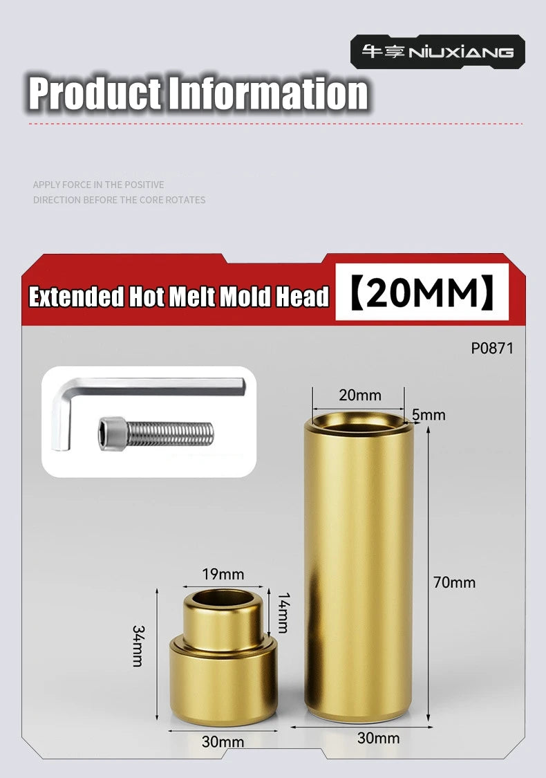 Pipe Welding Machine Accessories Extended Tube Hot Melt Mold Head PB/PP/PE/PPR Pipe Welding Tools for Home Plastic Water Pipe