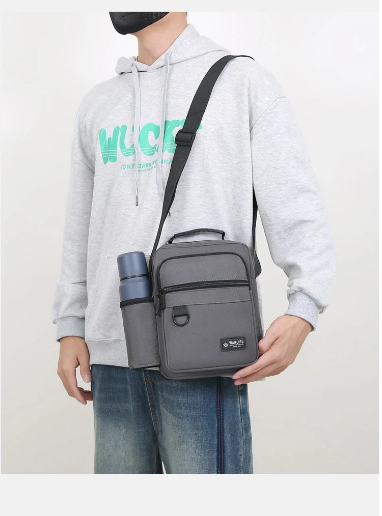Fashion Casual Men's Bag Handbag High Quality Man Crossbody Bags Easy Travel Bag Stylish Men's Shoulder Bag With Bottle Pocket