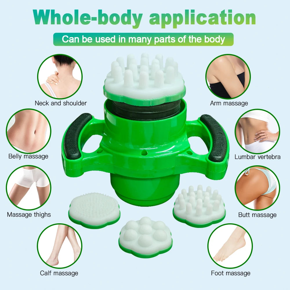 Portable 3D Deep Tissue Massager for Pain Relief Muscle Relaxation Fat Burning Slimming Handheld Electric Massage Device