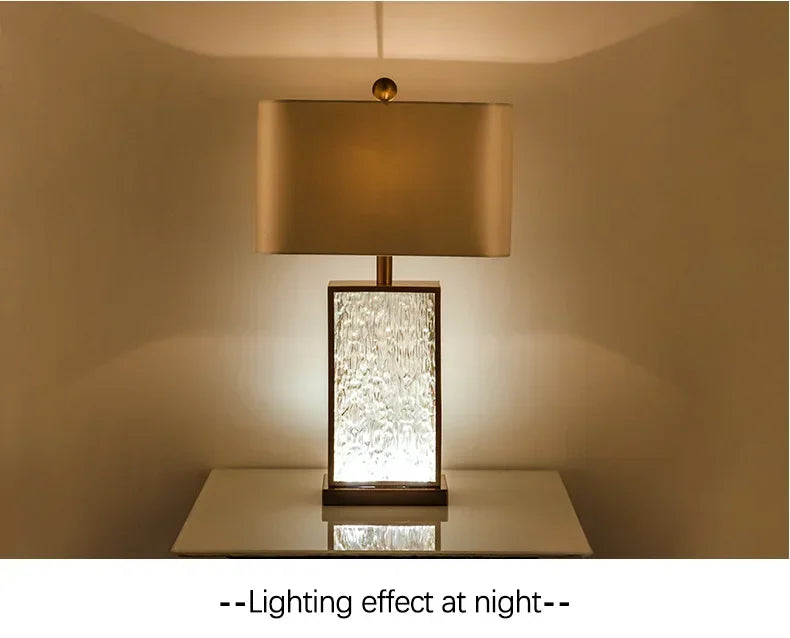 Modern Table Lamps Silk Fabric Lampshade Bedroom Bedside Lamp Ambient Light Modern  Simple Desktop Decoration