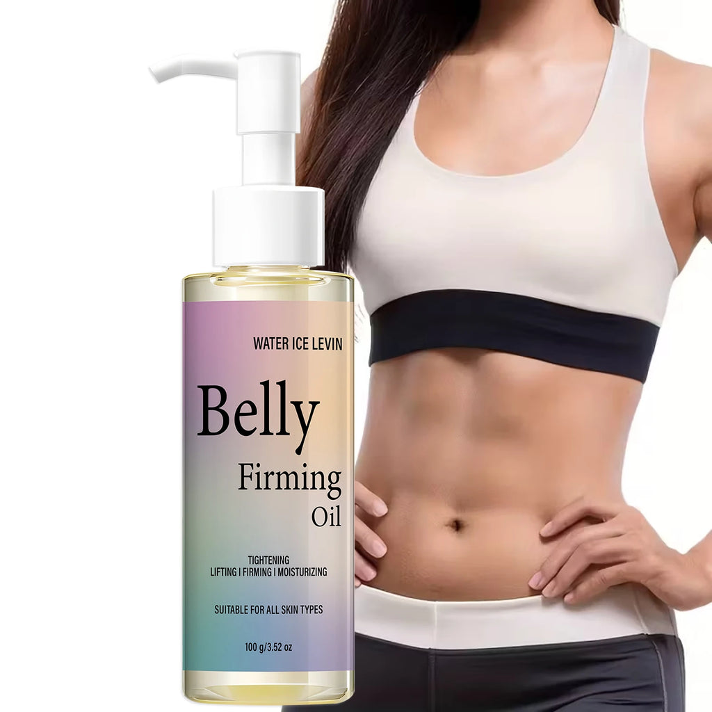 Water Ice Levin Belly Firming Oil Moisturizing Lifting Body Oil with Hyaluronic Acid Niacinamide Collagen for Abdomen Care 100g