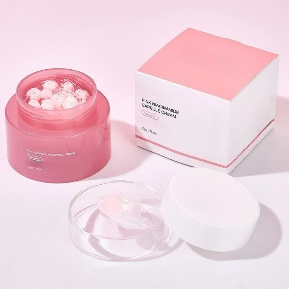 50g Collagen Infused Pink Capsule Cream Gentle Hydrate Facial Skin Alleviate Dryness Keep Skin Tender For Everyday Facial Care