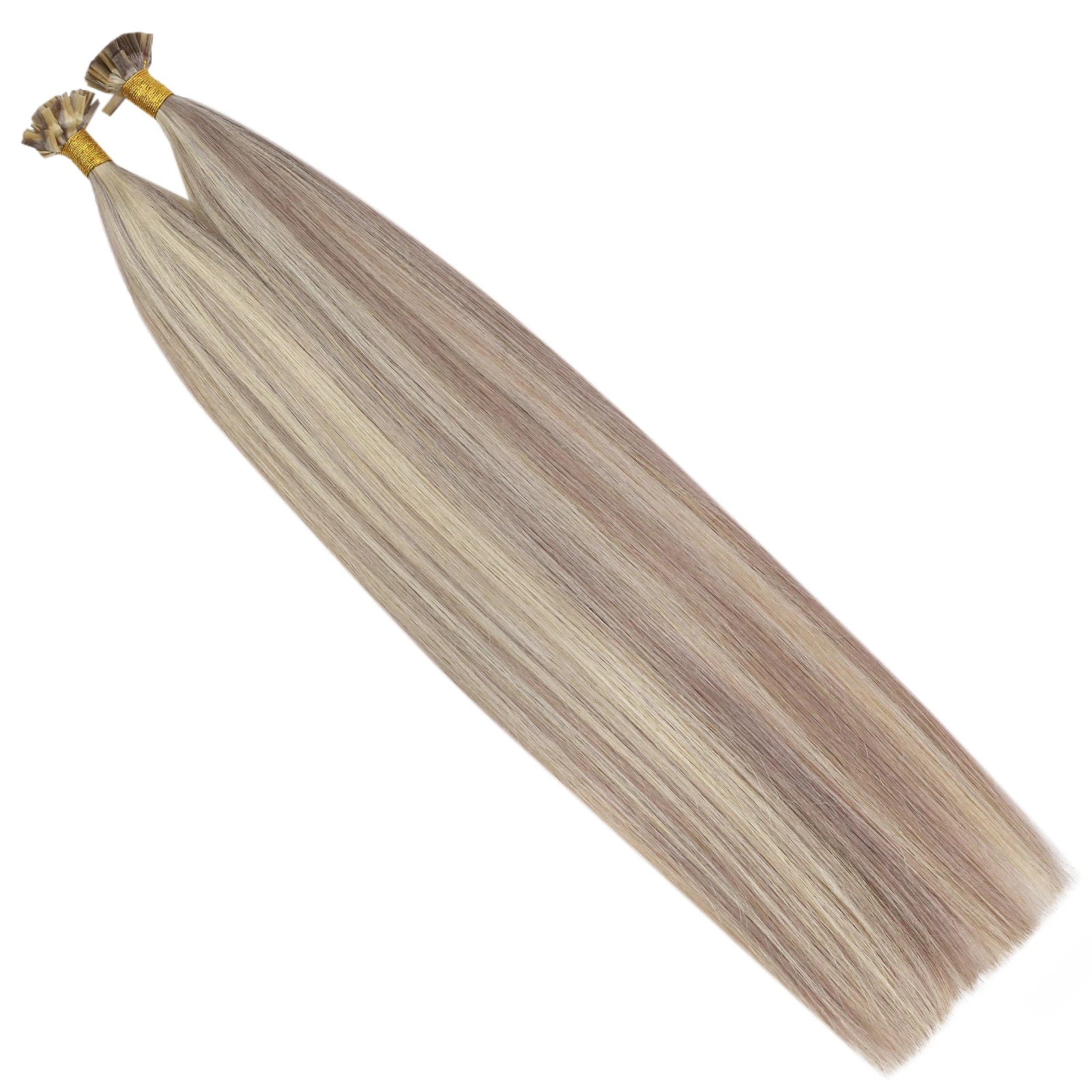 Ugeat Flat Tip Hair Extensions 14-24" Natural Straight Flat Tip Keratin Hair Extension 50/100g Remy Pre Bonded Hair Extensions