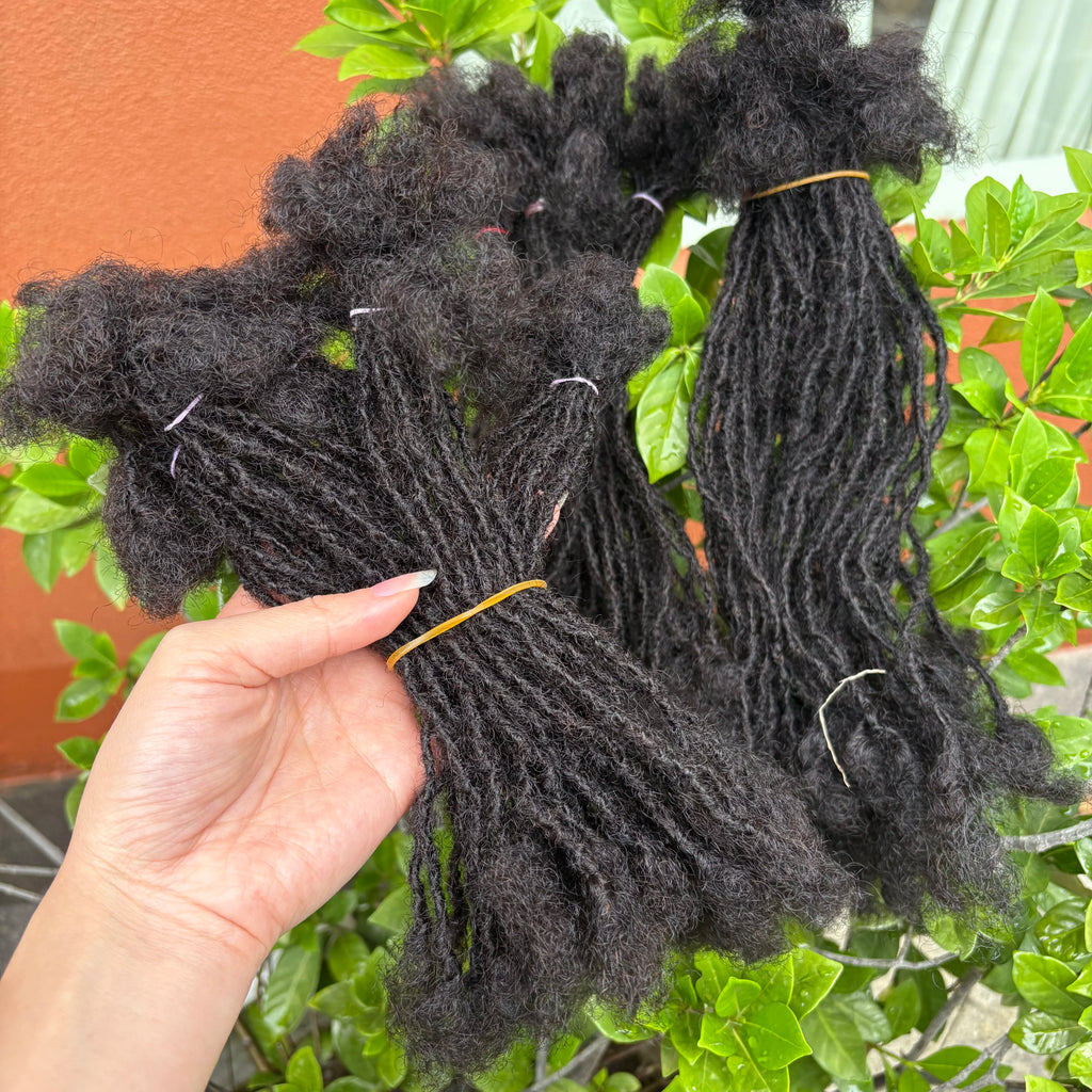 0.2cm Colored Handmade Inter Loc Extension Human Hair 10in Permanent Micro Sisterlocks Extensions Natural Looking Soft Dreadlock