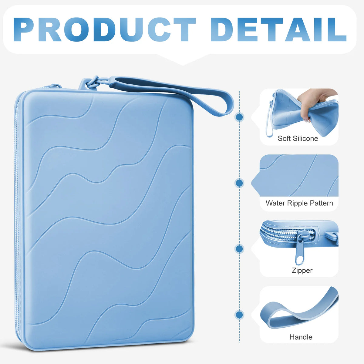 6-7 Inch Silicone Clutch for 7" Kindle Paperwhite and Kindle Colorsoft Signature Edition,6 inch K-indle,Kobo,Nook E-Reader Bag