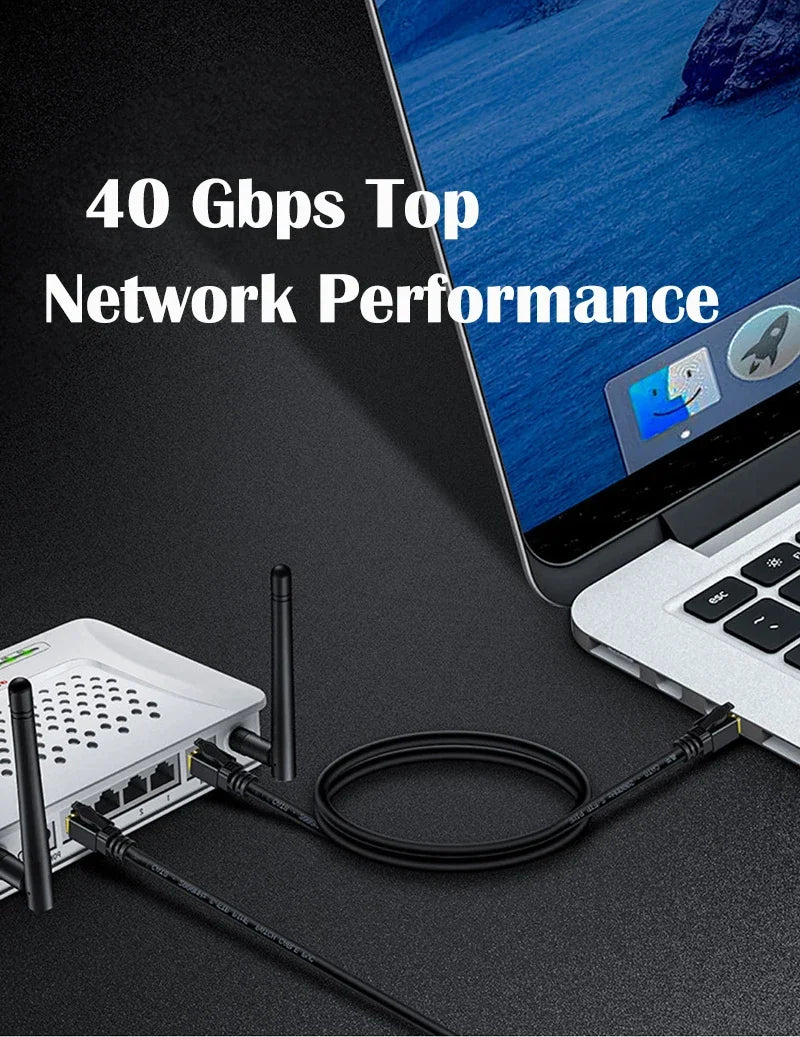Ethernet Cable Cat8 40Gbps 30m Rj45 Lan Cable Double Shield Wire CAT 8 2000MHz Fast Network Cable Cord For Laptops Router rj 45