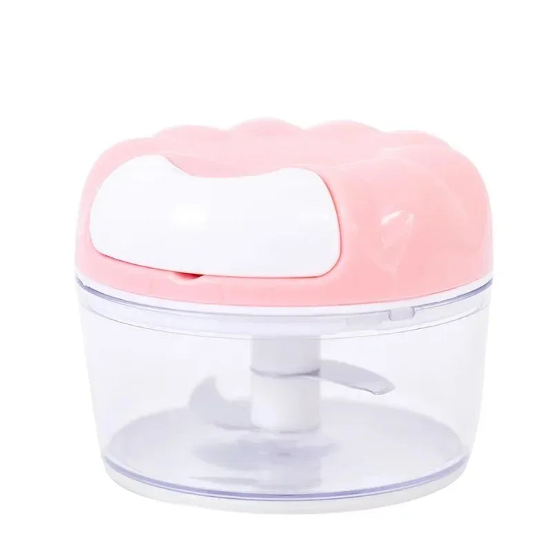 Manual Garlic Mincer Stainless Steel Blade and Hand Drawstring Food Vegetable Cutting Machine Meat Grinder Kitchen Gadgets