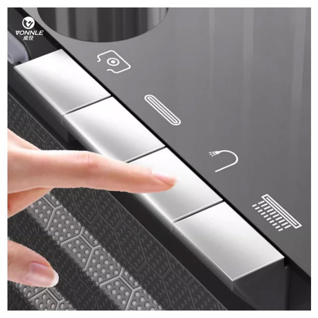 LED Factory 304 Stainless Steel Anti-Scratch Kitchen Sink Multifunction LED Digital Display Pull-Out Faucet Single Bowl Design