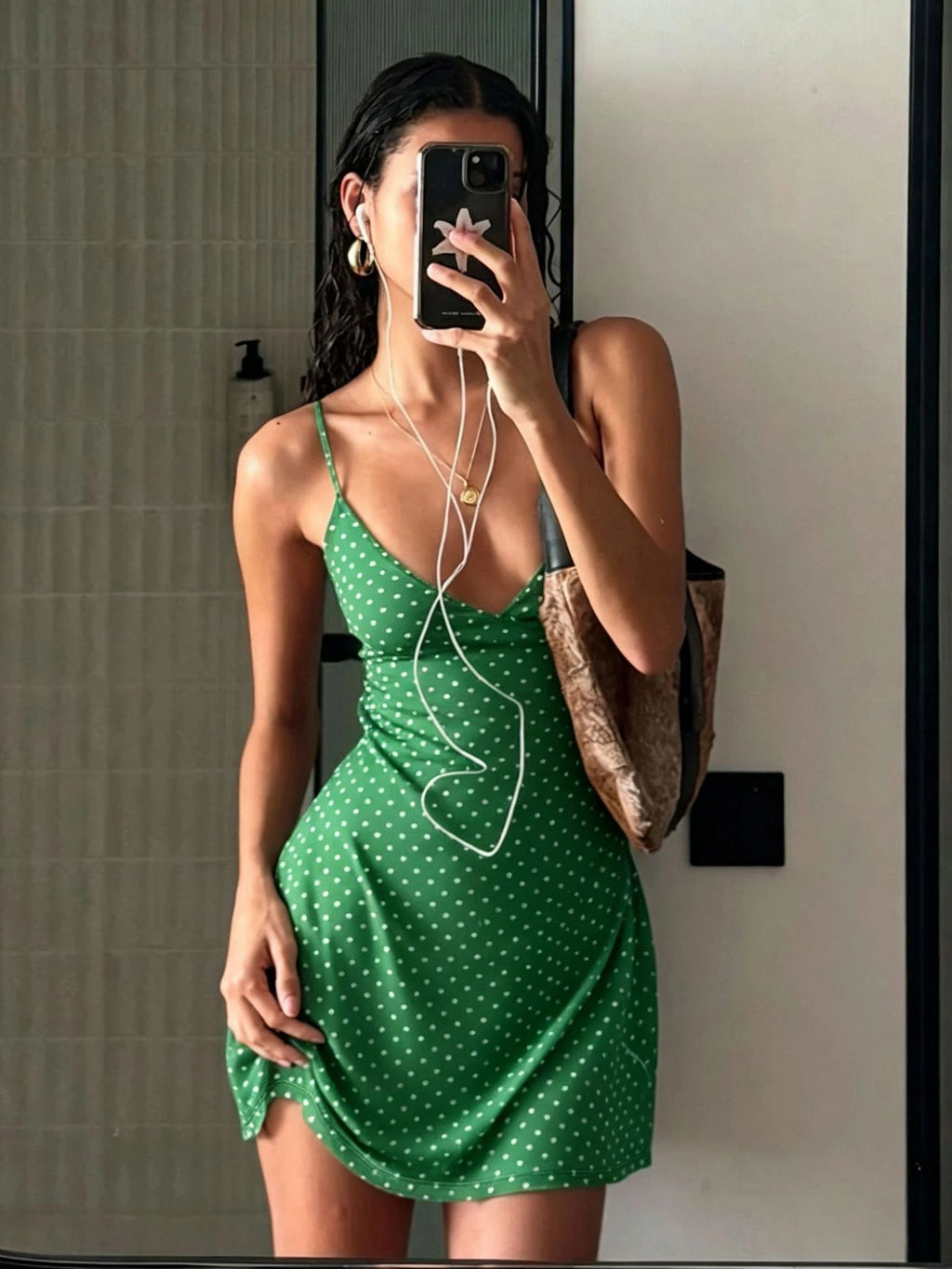 Summer Women's Dress Y2K Sweet Lady Fashion Street Women Dot Print Casual Simple Basic Sleeveless Dress Women's Chic