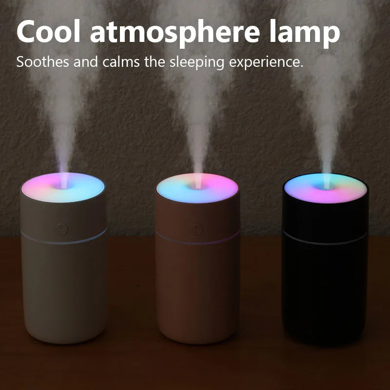 Colorful Portable Air Humidifier USB Rechargeable Wireless Home Car Mini Air Atomizer Aroma humidificador Essential Oil Diffuser