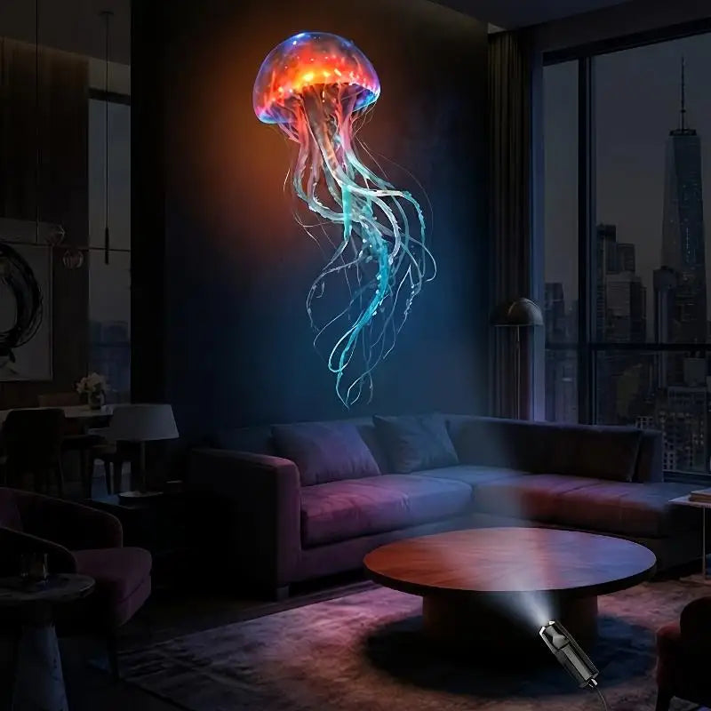 LED USB Projector Light Ocean Projection Lamp With 8pcs Marine Life Light Panels Ceiling Decorative Night Light