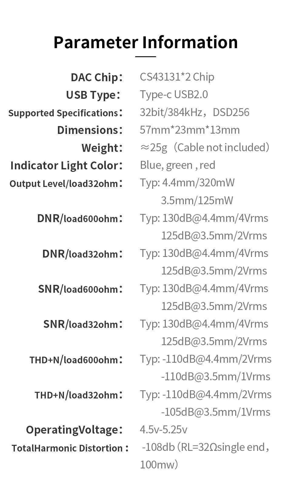 TRN Black Pearl Portable Hi-Fi Digital Audio Decoder 3.5+4.4 Output Dual CS43131 PCM 384kHz 32Bit DSD256 DAC Headphone Amplifier