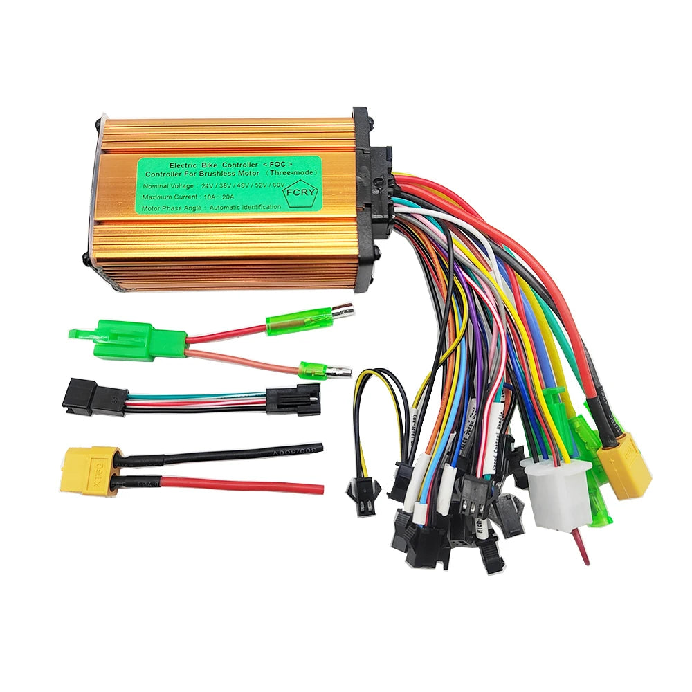 Electric Scooter Brushless Controller 24V 36V 48V with Twist Grip Throttle 250W 350W 12A 13A 15A 18A 20A for E-bike