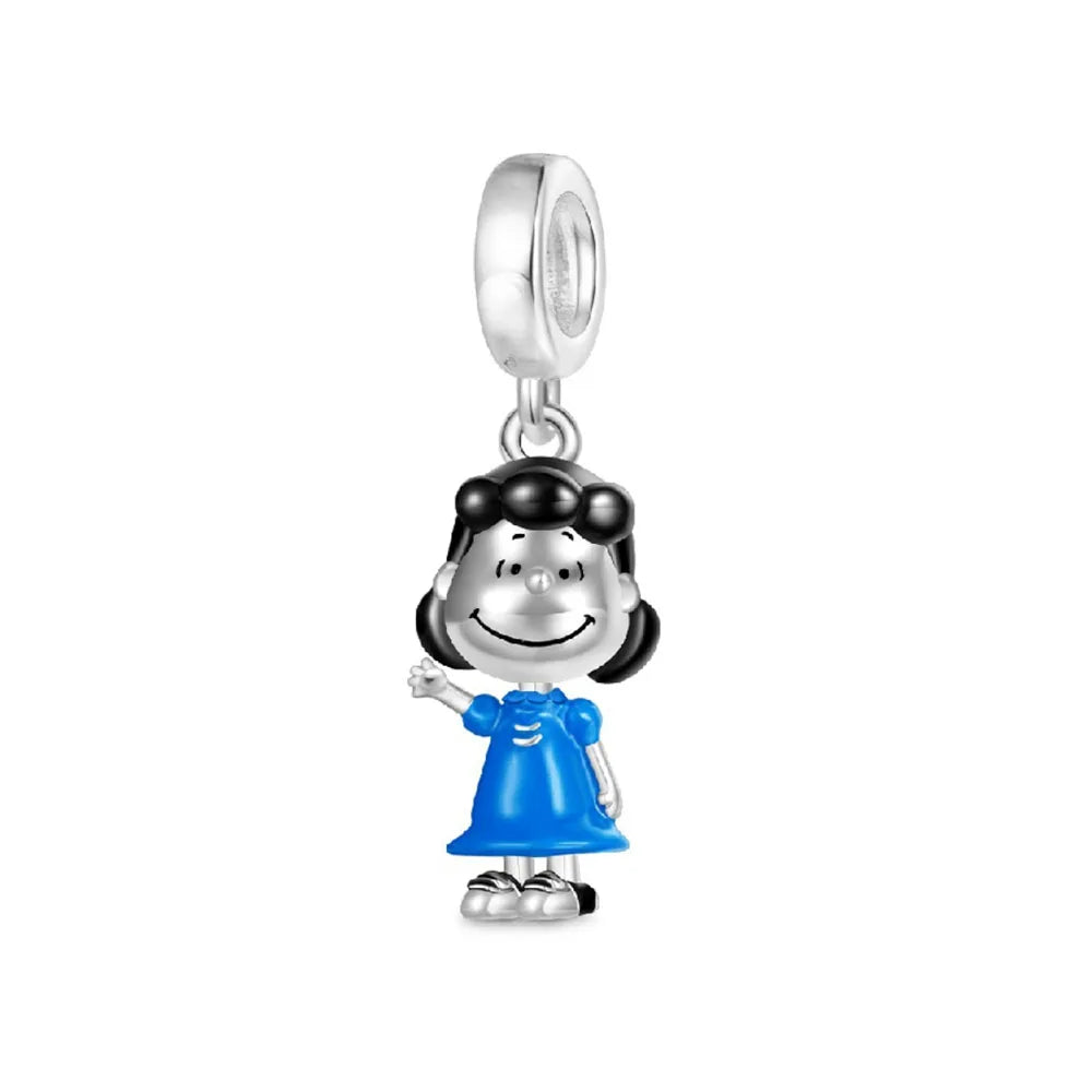 Cartoon 925Silver Balloon Dog, Red House, Watermelon Dog Male and Female Pendant,Fit Bracelet DIY Jewelry for Girls and Children