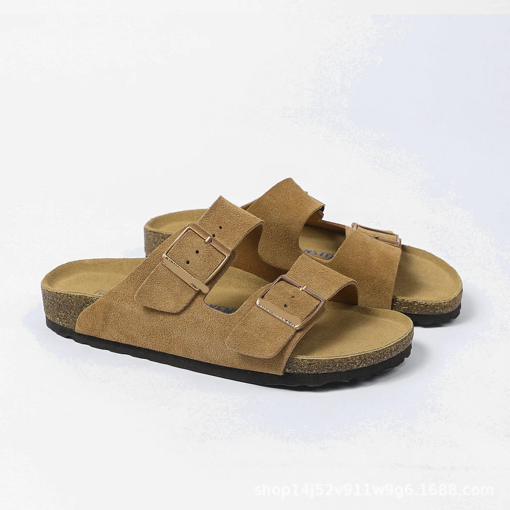 Double breasted sandals, outdoor flip flops, men's and women's soft shoes for outdoor wear