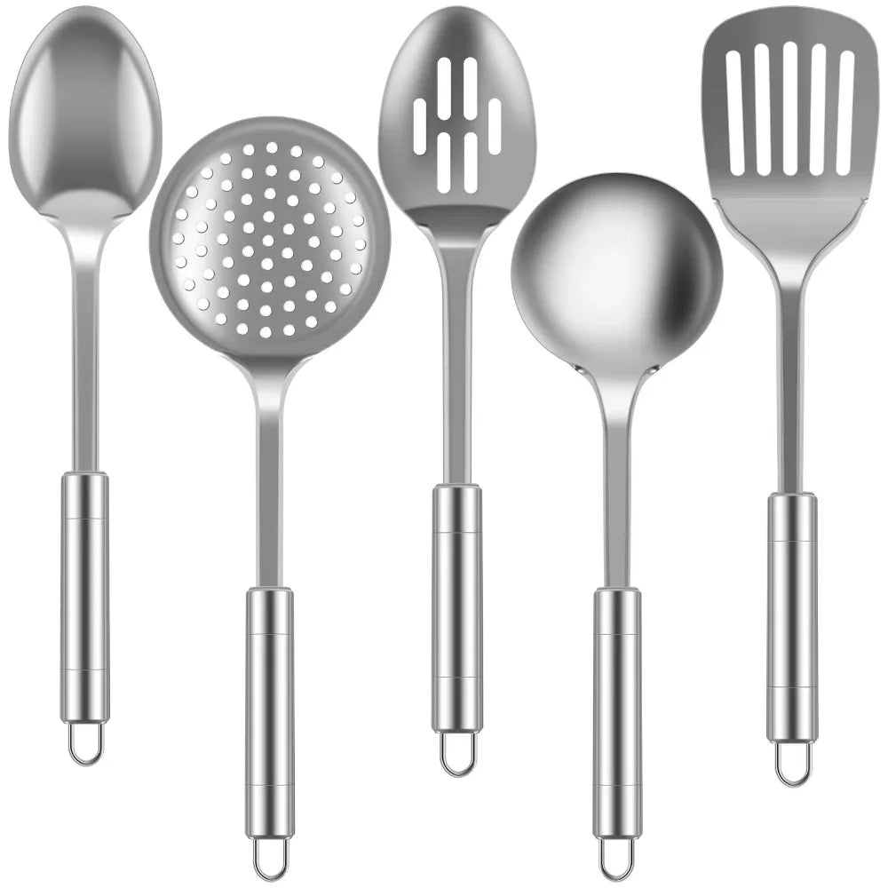 Durable Stainless Steel Wok Spatula Long Handle Kitchen Gadgets Kitchen Cooking Utensil Set Slotted Turner Cooking Tools