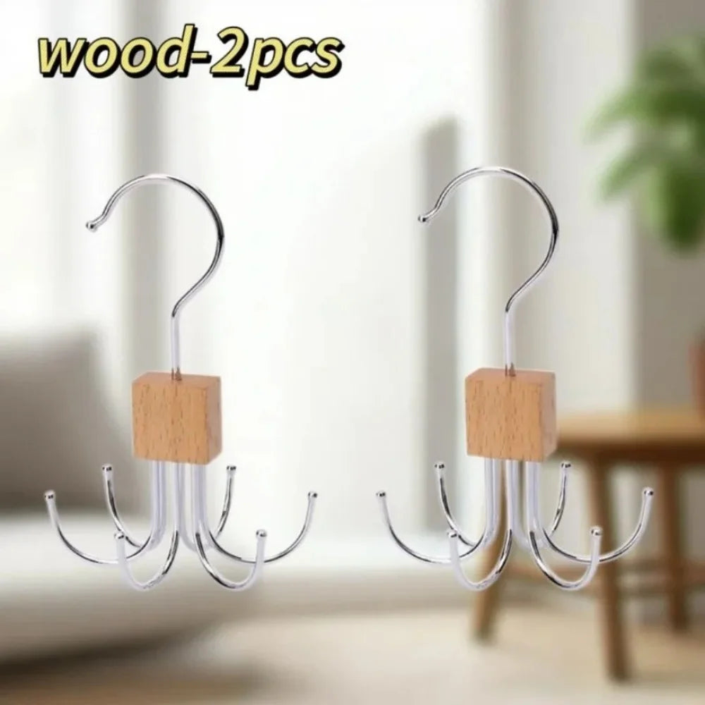 360°Rotating Belt Hanger Hook Durable Belts Rack Organizer for Belts Scarves Bras Ties Home Dorm Storage Hanger Closet Organizer