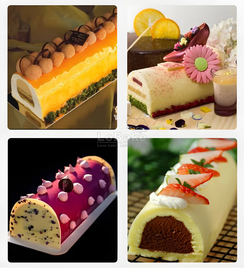 Long Style Bread Mousse Cake Mold Round Trigon Ladder Wavy Flower Shape Aluminium Dessert Steaming Moulding DIY Kitchen Gadgets