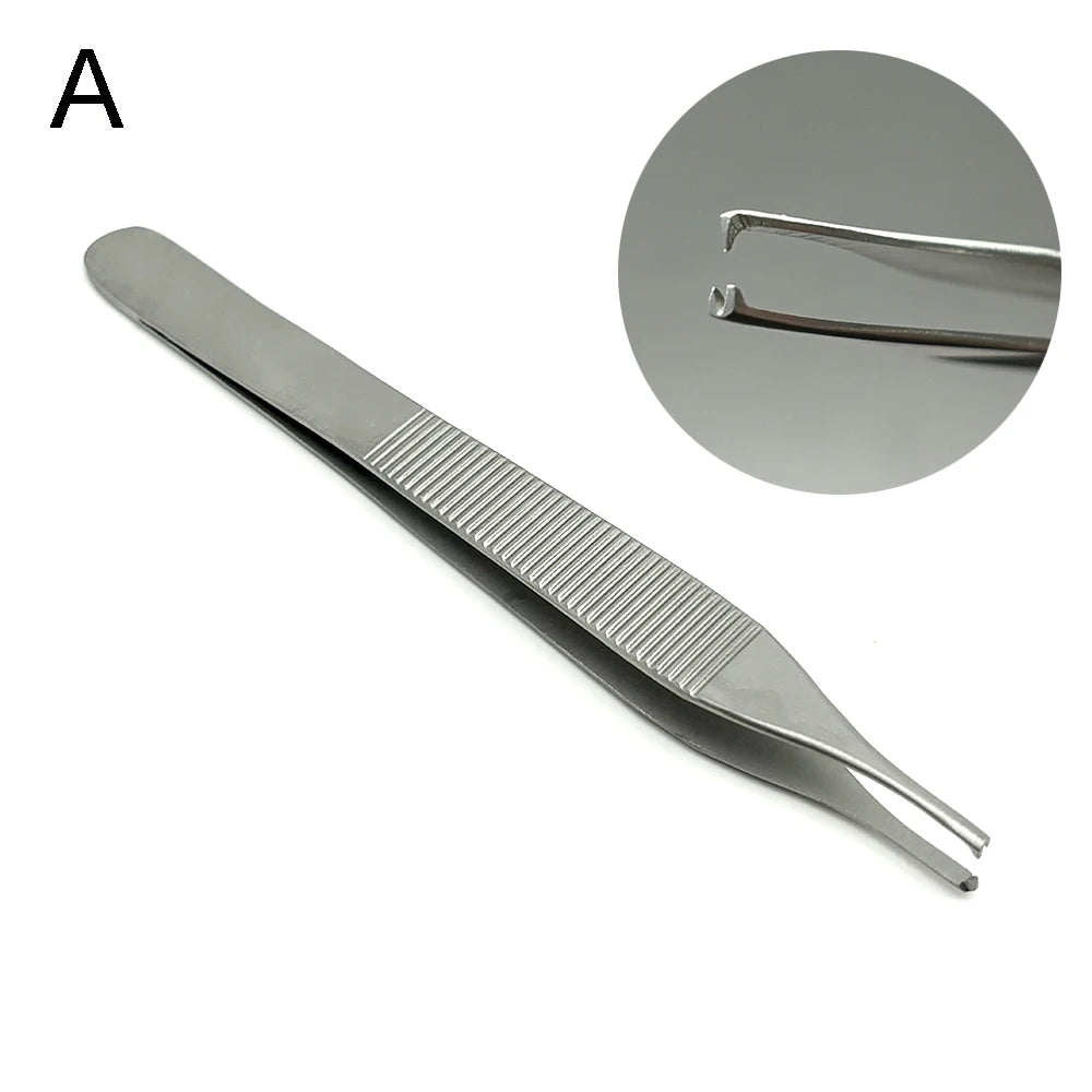 12.5cm Stainless Steel Dental Dressing Forceps Tissue Tweezer Extraction Hemostat Tool for Dentist Professional Dental tools
