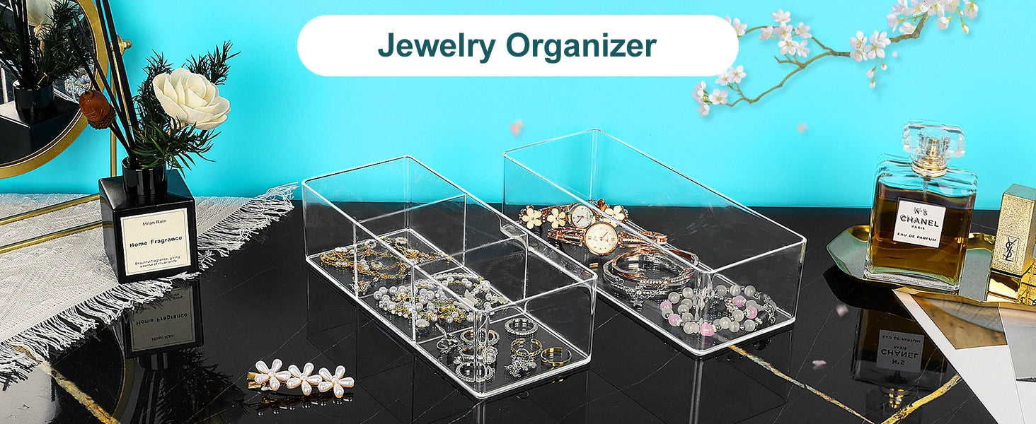 Makeup Organizer for Drawer, Makeup Organizer for Vanity, Countertop, Bathroom, Kitchen and Cabinet Storage Boxes