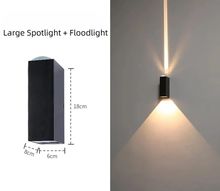 LED Indoor Outdoor Wall Lamps Villa Courtyard Pillar Spotlight Stair Lighting Boundary Home Illumination