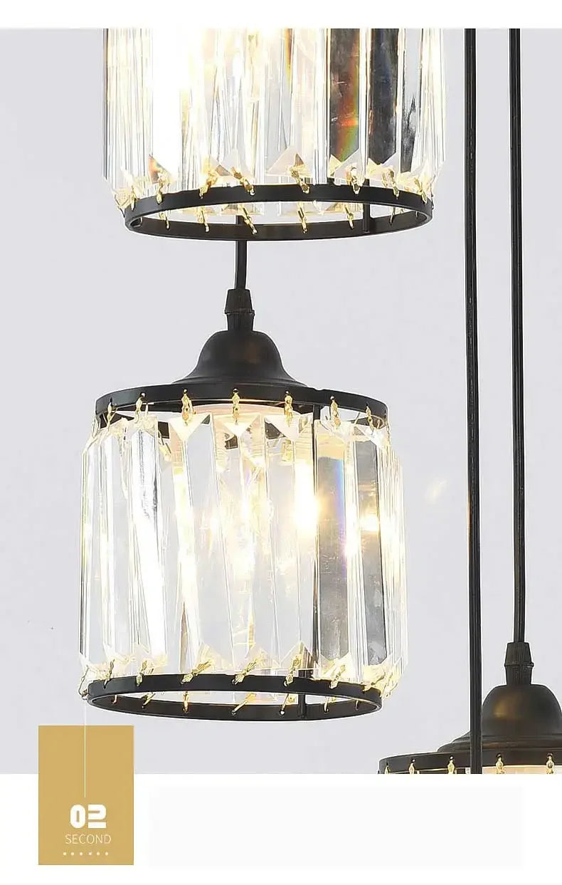 Indoor Lighting Modern Lustre Light Fixtures Crystal Hanging Lamp Led Chandeliers Living Room Bedroom Kitchen Dining Room Decor