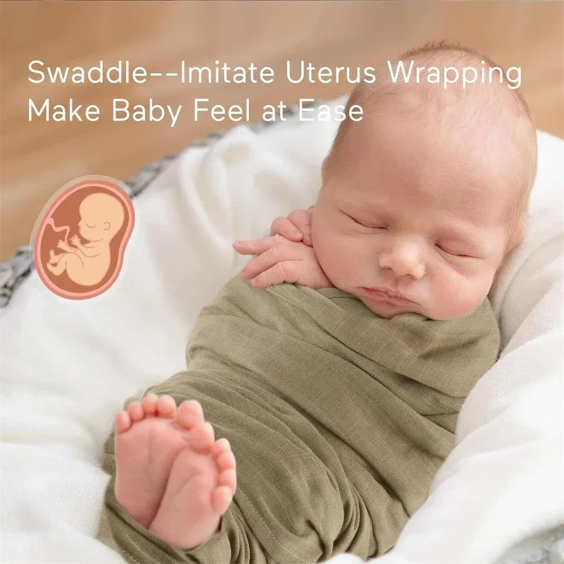 Baby Muslin Swaddle Blankets 2 Layers Breathable Skin-Friendly Newborn Receiving Blankets Swaddle Wrap Baby Essentials 120*110cm