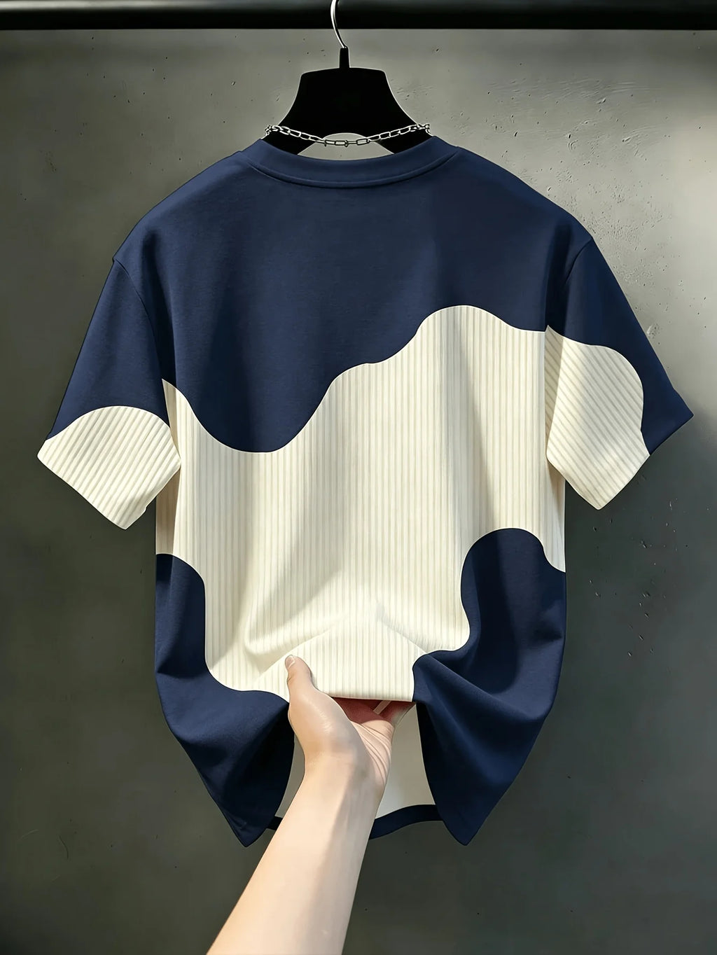 Striped Patchwork Geometric Pattern3D Print Out Sport Quick-Dry Breathable Men T-Shirt Outdoor Fashion Y2K Parent-child Clothing