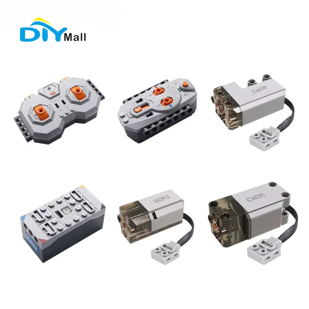 CaDA MOC Power Servo Motors Pro Compatible with  Building Blocks Power Functions Car Truck Model Upgrate Technical Parts