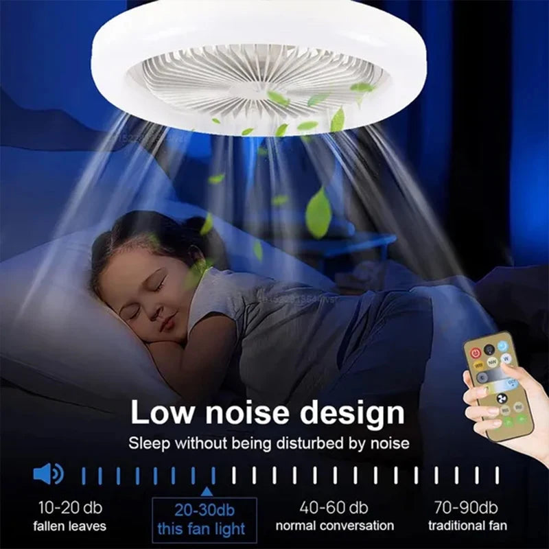 3In1 Ceiling Fan With Lighting Lamp E27 Converter Base With Remote Control For Bedroom Living Home Silent Ac85-265v