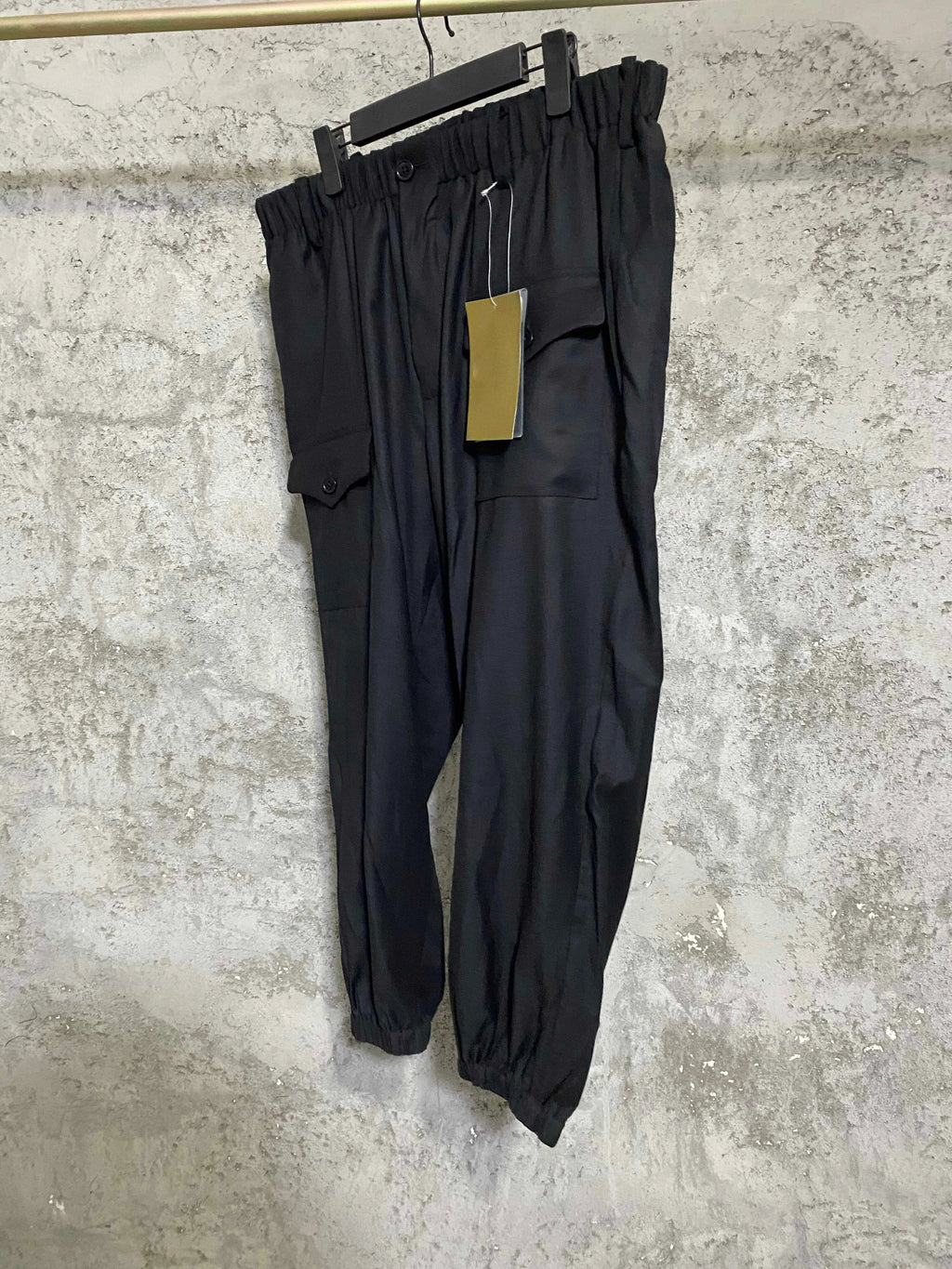 TOP-YAMAMOTO Japanese Men's original Design sense dress, large pocket deconstruction, loose pants, straight-leg pants