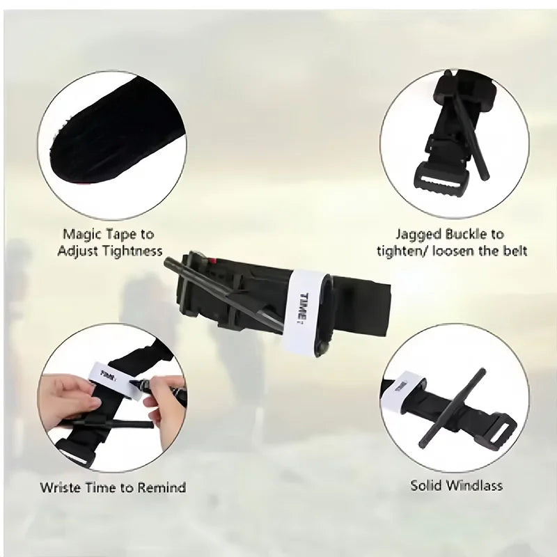 Combat Tactical Tourniquet 65/75/95cm Emergency First Aid Medical Camping Gear