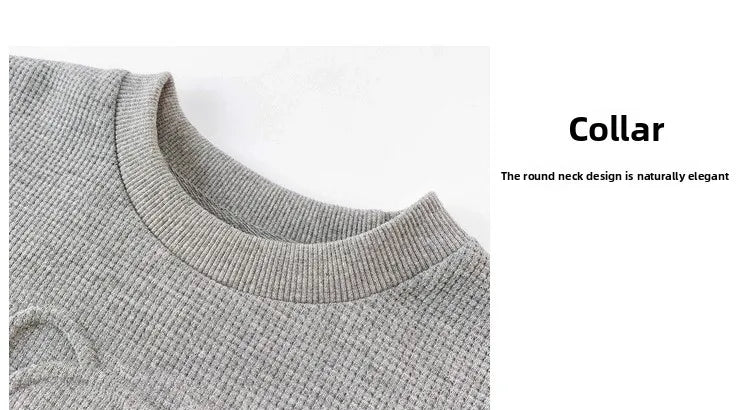 2026 Spring Children's Spring Clothes Round Neck Long Sleeve Sweater Boys and Girls Trendy Baby Stylish Children's Clothing 2PCS