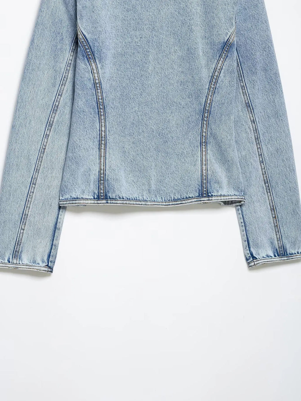 HH Y2K Military Short Denim Jacket Women's Light Washed Stand Collar Slim Denim Jacket Sexy Spring and Autumn Street Tops