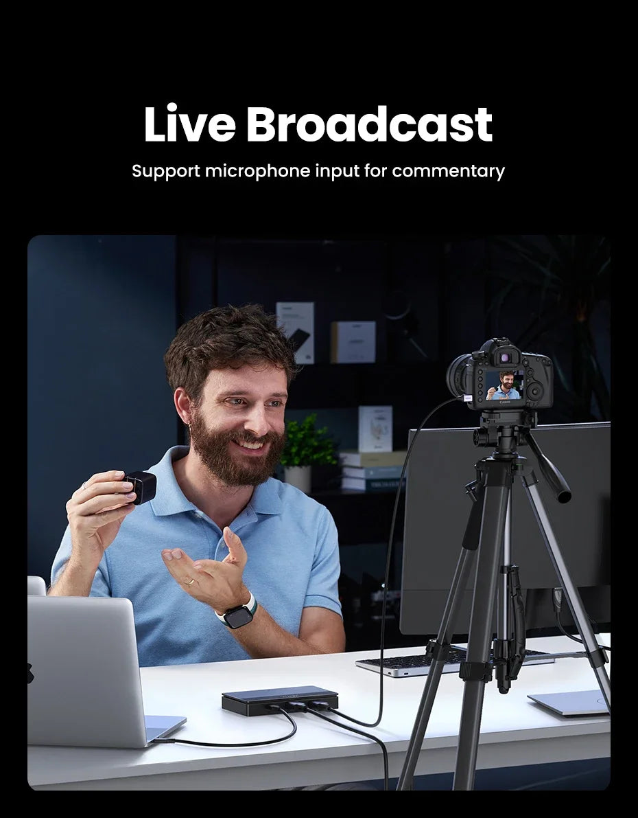 UGREEN CM630 Video Capture Card 4K/60Hz HDMI To USB-C HDMI Video Grabber Box for PC Computer Camera Live Stream Record Meeting