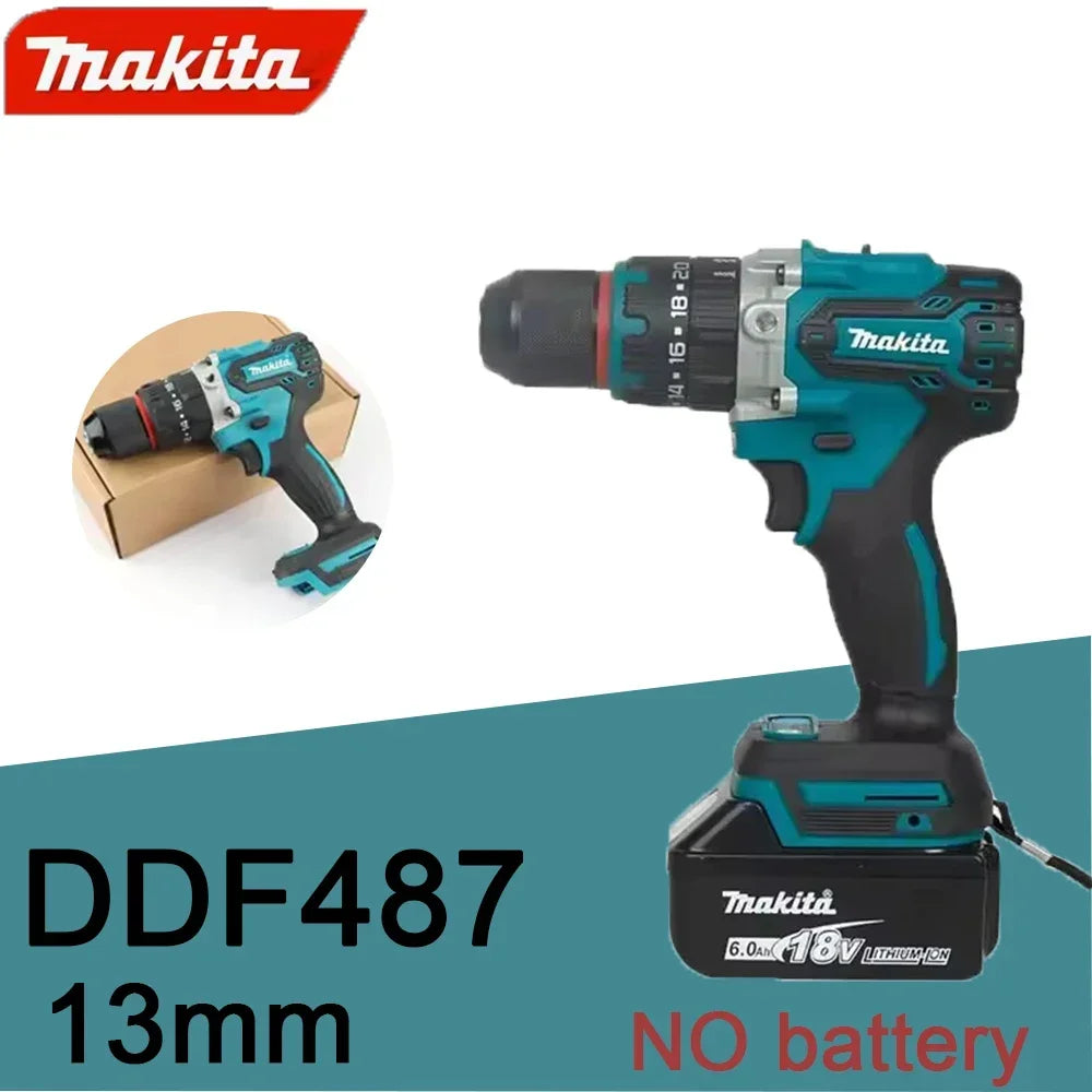 MAKITA 18V lithium electric rechargeable hand drill DDF487-13mm without battery and charger