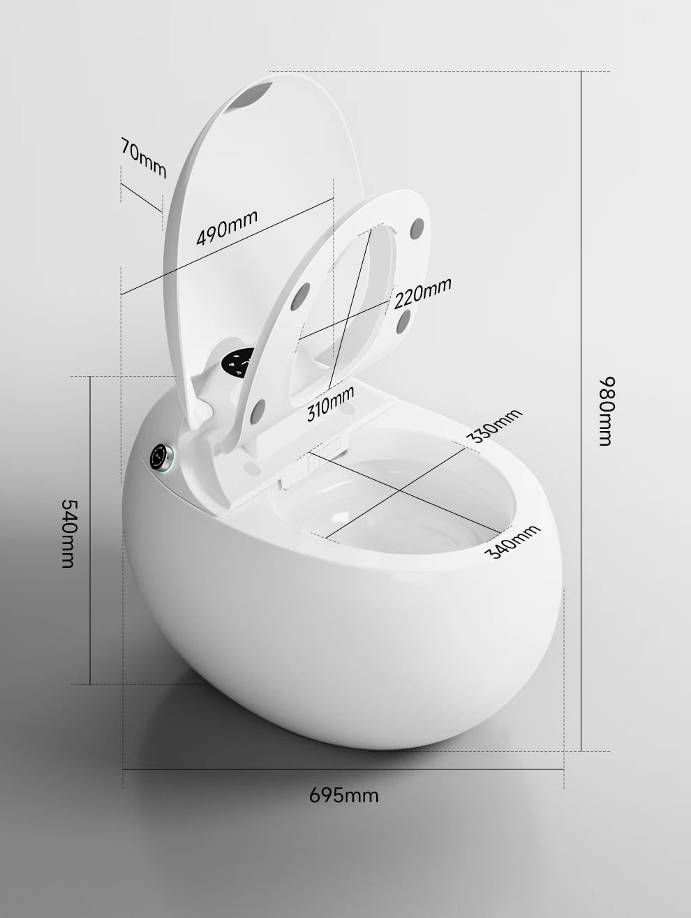 Innovative Smart Toilet with Stylish Advanced Seat Heating Function Unique User-Friendly Guaranteed Quality Floor Mounted Bowl