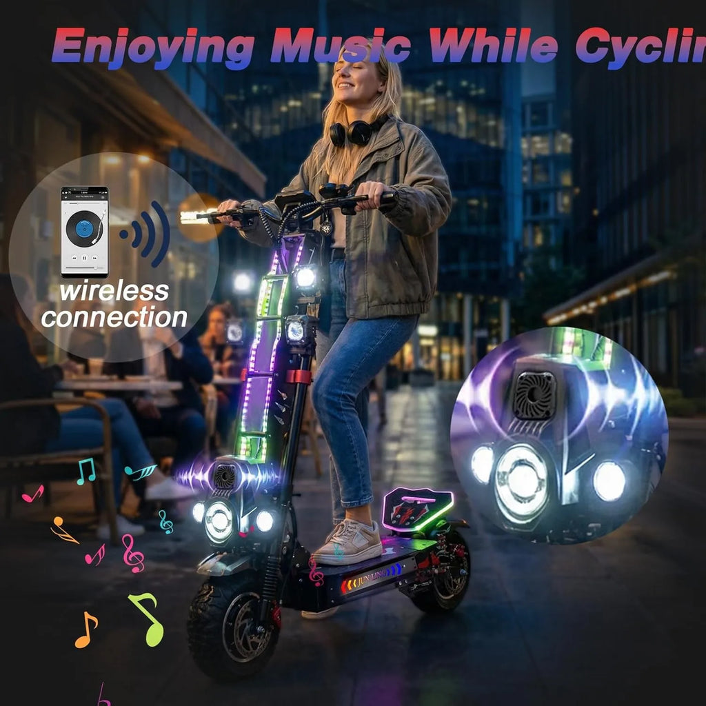 Off-Road 10000W Electric Scooter 60V 40AH 55MPH Accessory Kit Seat Dual Motor US