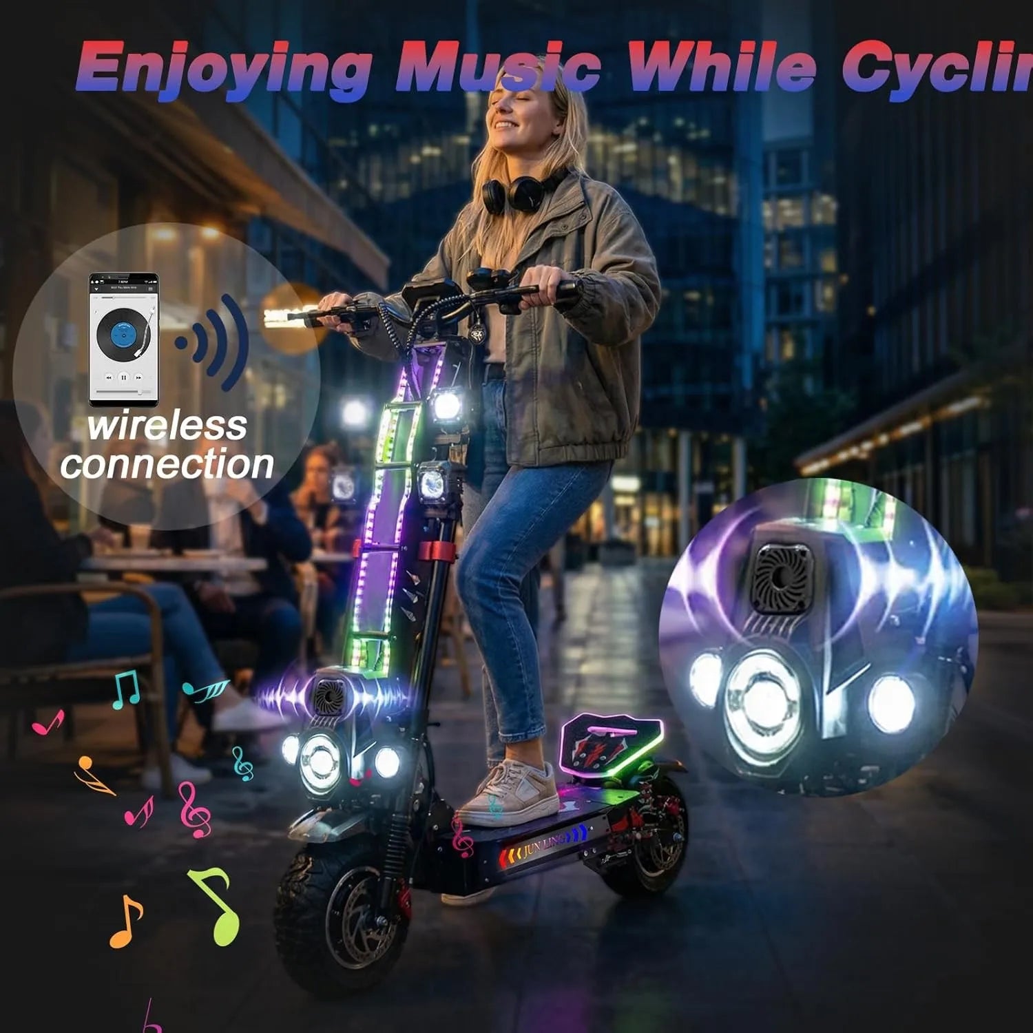Off-Road 10000W Electric Scooter 60V 40AH 55MPH Accessory Kit Seat Dual Motor US