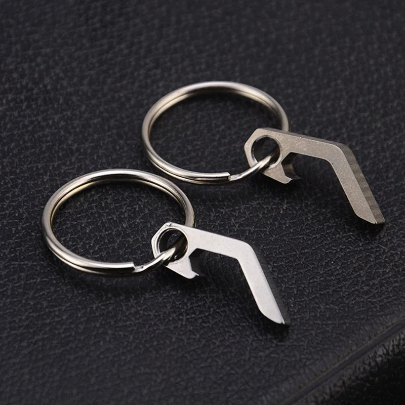3 styles Portable Mini Bottle Opener Stainless Steel Titanium Alloy Key Ring Carry Easily Bar Tool Kitchen Gadgets