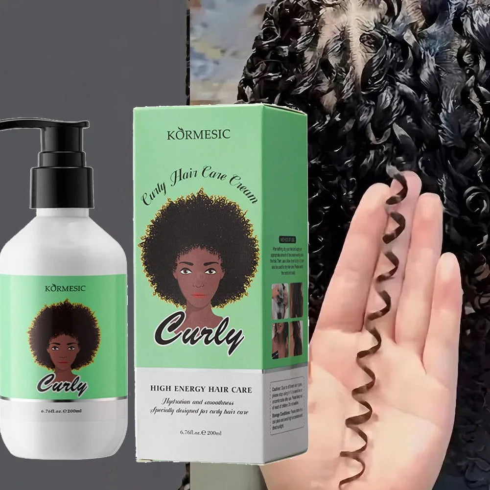 Curly Styling Gel Curling Cream - Define, Moisturize & Hydrate Curls for Bouncy, Shiny Hairstyles 1pcs