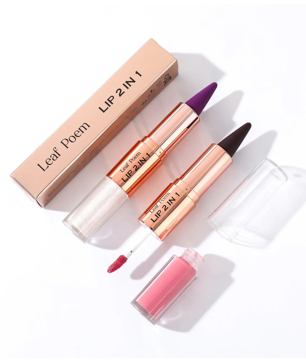 Tapered Gradient Lipliner Pen Black Brown Lip Gloss Matte Lip Liner Double Head Plumping Waterproof Lip Contour Non Stick Makeup
