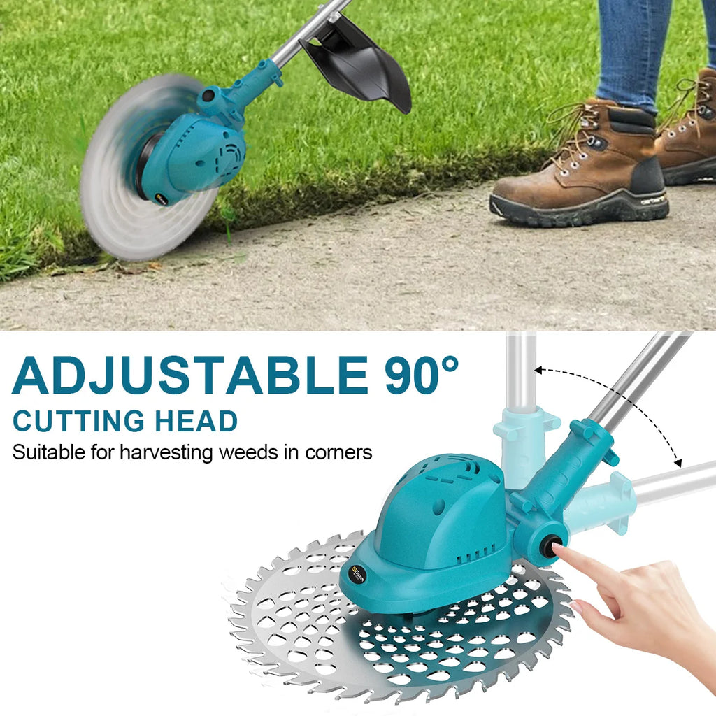 Gisam 10Inch Brushless Electric Lawn Mower 36000RPM Grass Trimmer Length Adjustable Garden Power Tool For Makita 18V Battery Pin