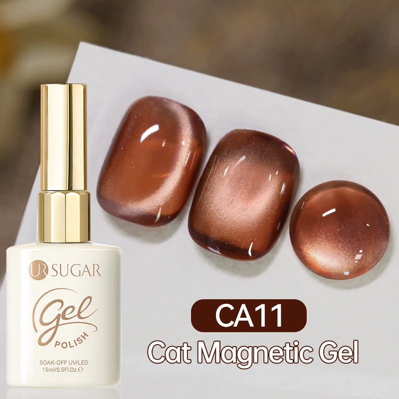UR SUGAR 15ml Cat Magnetic Gel Jelly Glass Full Coverage Varnis Magnetic Gel Soak Off UV LED Gel Autumn Winter Xmas Manicure