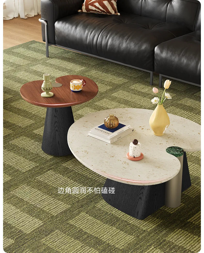 Modern Side Table Small Basses Hotel Irregular Coffee Table Garden Apartment Mesa De Centro Sala Japandi Style Furniture