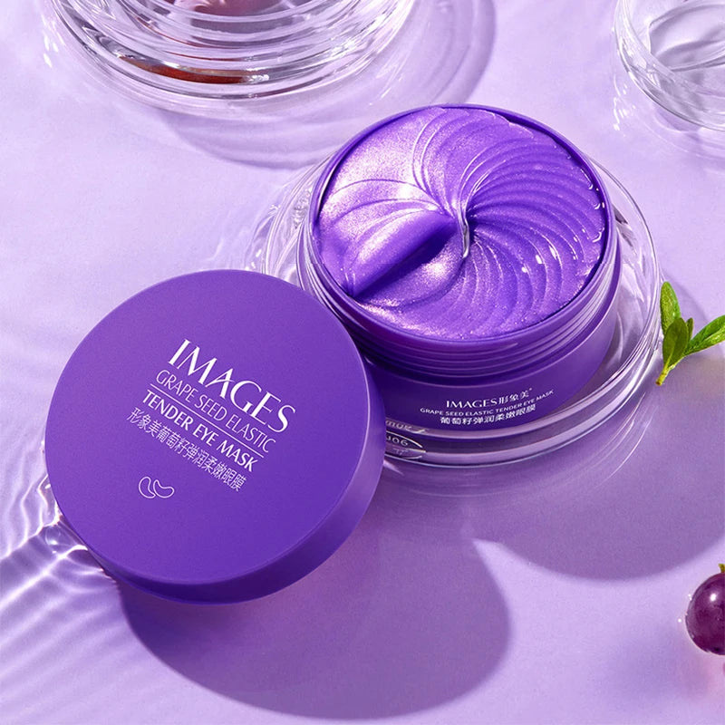 Grape Moisturizing Collagen Eye Mask Anti Dark Circles Eye Bags Anti-aging Eyes Masks Beauty Skin Care Eye Patches 60Pcs