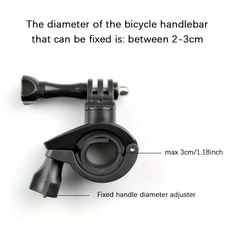 Motorcycle Bike Bicycle Action Camera Mounting Clip Handlebar Bracket for  Hero 13/12/11/10/9 DJI Action 5Pro/4/3 Pocket3