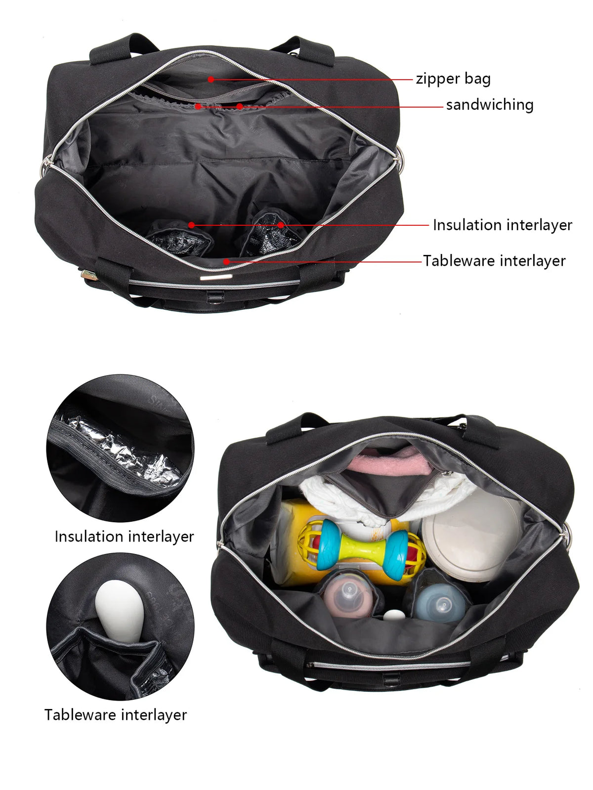 LEQUEEN Large Capacity Mommy Bag Maternity Bag Baby Stroller Hanging Bag Nappy Bags Multifunctional Storage Handbag Baby Items