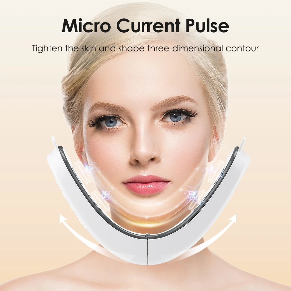 V Line Face Lift Massager Portable Facial Massage Device Rechargeable LED Display Facial Beauty Instrument 5 Modes